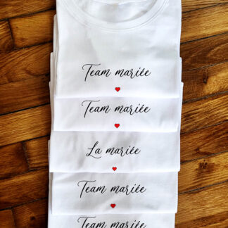 Lot de 5 t-shirt team de la marier