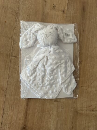 Doudou lapin minky blanc