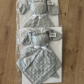 Doudou lapin minky gris