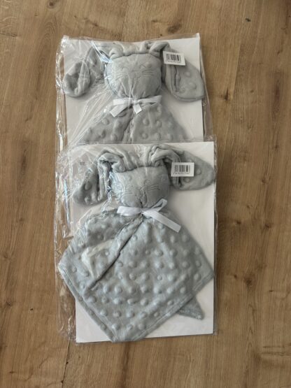 Doudou lapin minky gris