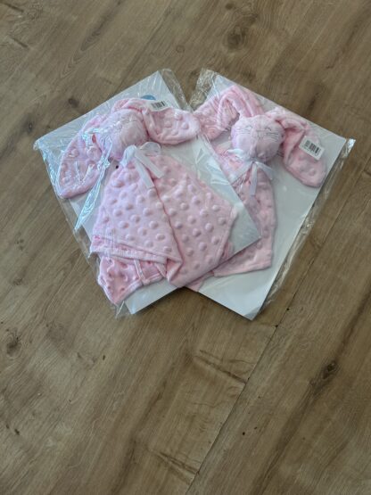 Doudou lapin minky rose