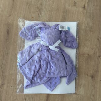 Doudou lapin minky violet