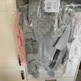 Pyjama minky 5 pieces gris