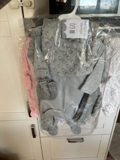 Pyjama minky 5 pieces gris