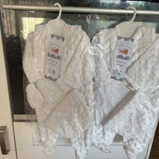 Pyjama minky 5 pieces blanc