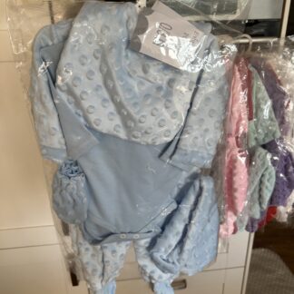 Pyjama minky 5 pièces bleu