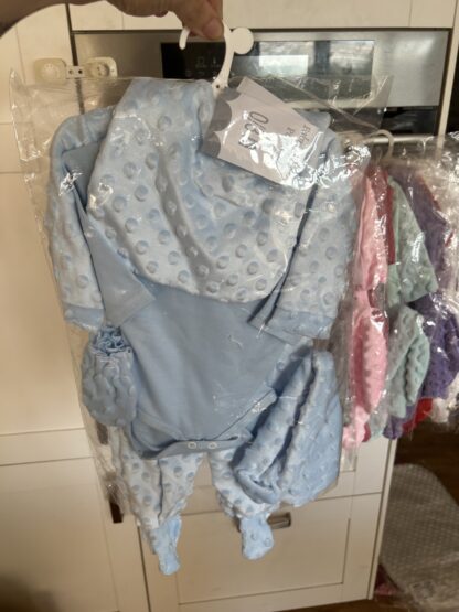 Pyjama minky 5 pièces bleu