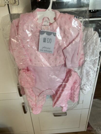 pyjama minky 5 pièces rose