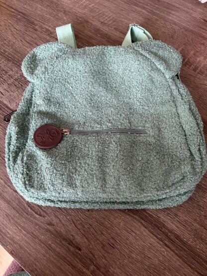 Sac a dos enfants oreille d'ourson vert d'eau